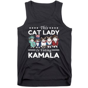 This Cat Lady Voting For Kamala Harris 2024 1st Female President Tank Top