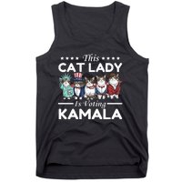 This Cat Lady Voting For Kamala Harris 2024 1st Female President Tank Top