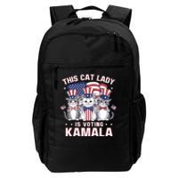 This Cat Lady Voting For Kamala Harris 2024 1st Female President Daily Commute Backpack