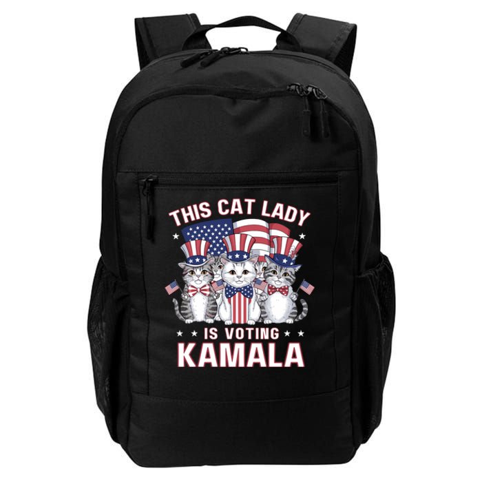 This Cat Lady Voting For Kamala Harris 2024 1st Female President Daily Commute Backpack