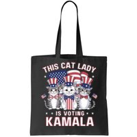 This Cat Lady Voting For Kamala Harris 2024 1st Female President Tote Bag