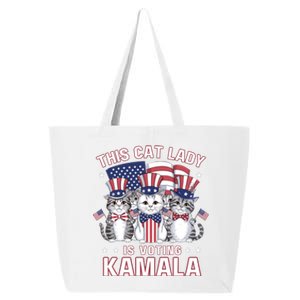 This Cat Lady Voting For Kamala Harris 2024 1st Female President 25L Jumbo Tote