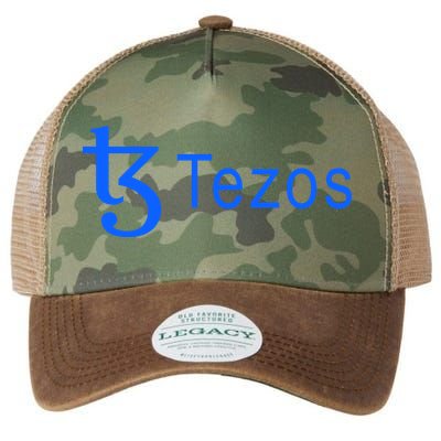 Tezos Cryptocurrency Logo Legacy Tie Dye Trucker Hat