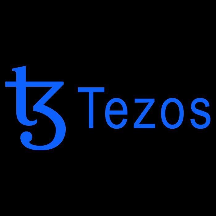Tezos Cryptocurrency Logo Flexfit Unipanel Trucker Cap