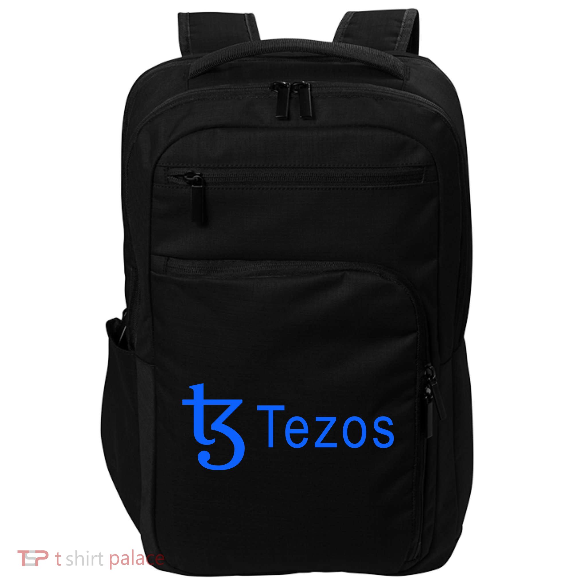 Tezos Cryptocurrency Logo Impact Tech Backpack