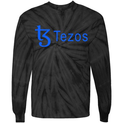 Tezos Cryptocurrency Logo Tie-Dye Long Sleeve Shirt
