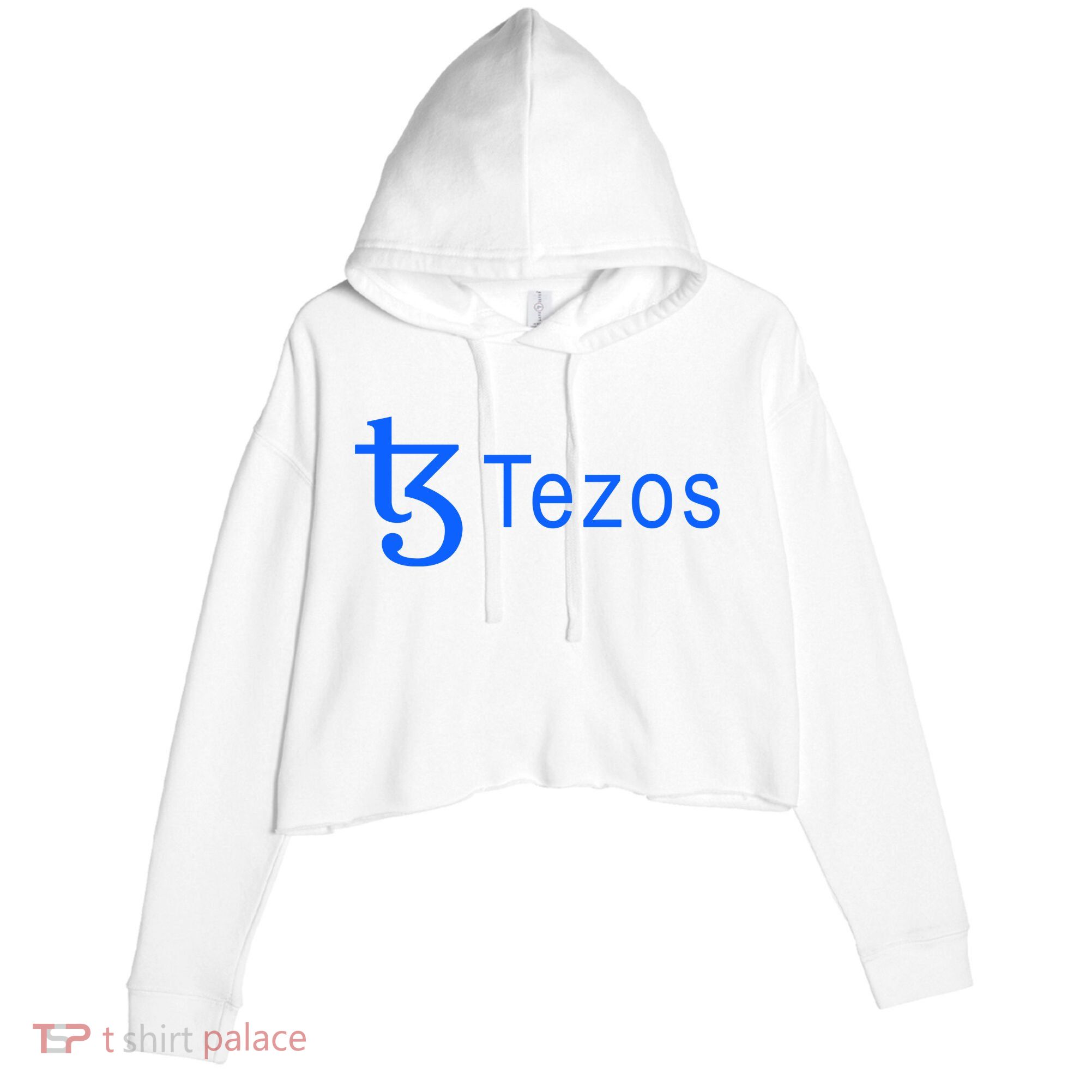 Tezos Cryptocurrency Logo Crop Fleece Hoodie