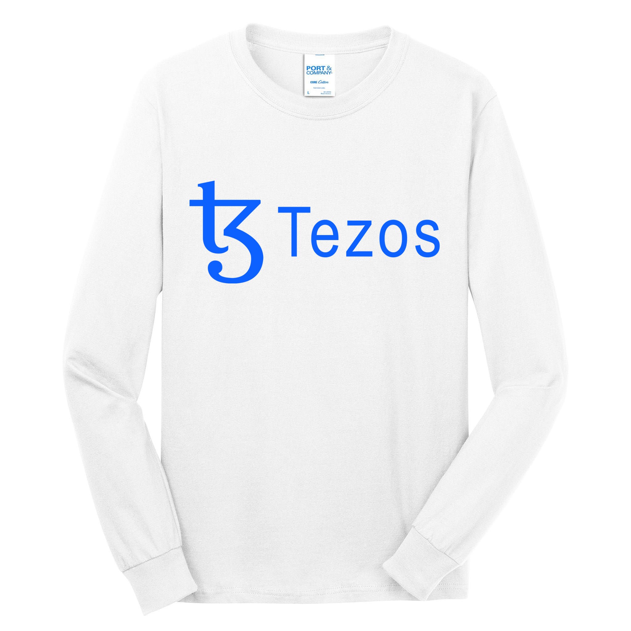Tezos Cryptocurrency Logo Tall Long Sleeve T-Shirt