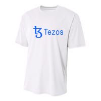 Tezos Cryptocurrency Logo Youth Performance Sprint T-Shirt