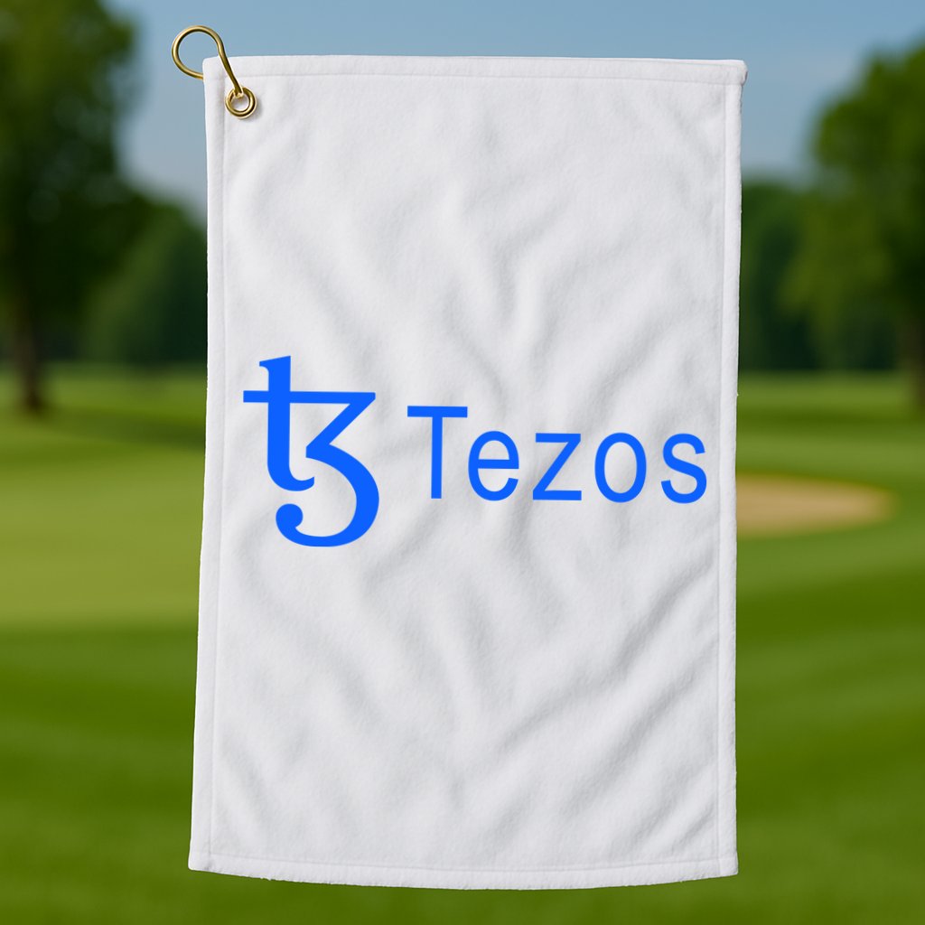 Tezos Cryptocurrency Logo Golf Towel