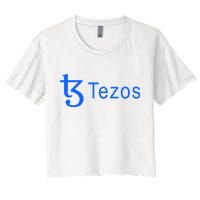 Tezos Cryptocurrency Logo Women's Crop Top Tee