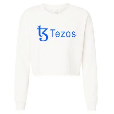 Tezos Cryptocurrency Logo Cropped Pullover Crew