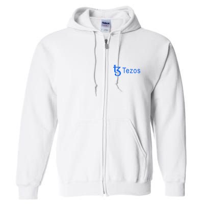 Tezos Cryptocurrency Logo Full Zip Hoodie