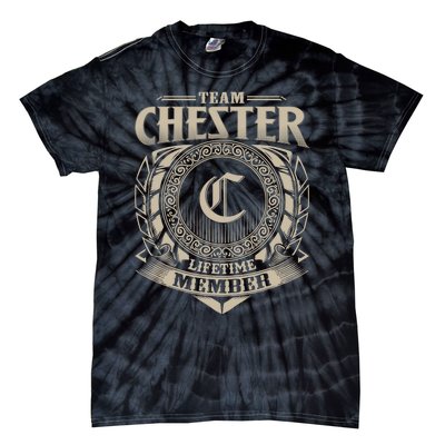 Team CHESTER Lifetime Member CHESTER Name Personalized Tie-Dye T-Shirt