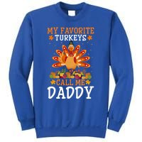 Thanksgiving Costume My Favorite Turkeys Call Me Daddy Gift Sweatshirt