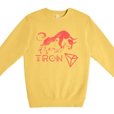 Tron Crypto Millionaire Bullrun Hodl Trx Token To The Moon! Gift Premium Crewneck Sweatshirt