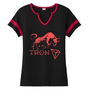 Tron Crypto Millionaire Bullrun Hodl Trx Token To The Moon! Gift Ladies Halftime Notch Neck Tee