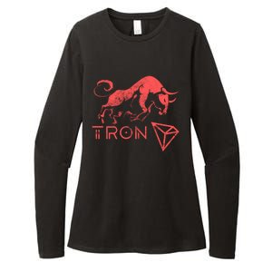 Tron Crypto Millionaire Bullrun Hodl Trx Token To The Moon! Gift Womens CVC Long Sleeve Shirt