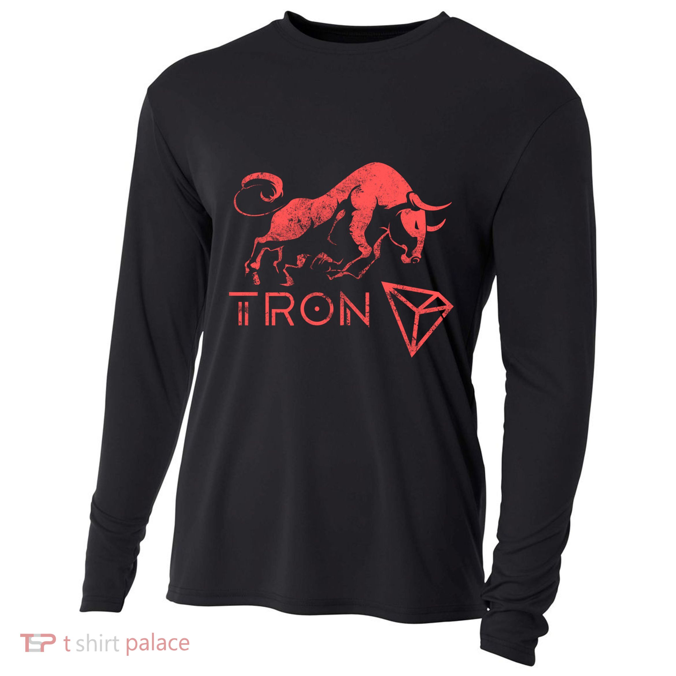 Tron Crypto Millionaire Bullrun Hodl Trx Token To The Moon! Gift Cooling Performance Long Sleeve Crew