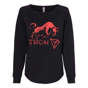 Tron Crypto Millionaire Bullrun Hodl Trx Token To The Moon! Gift Womens California Wash Sweatshirt