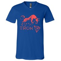 Tron Crypto Millionaire Bullrun Hodl Trx Token To The Moon! Gift V-Neck T-Shirt