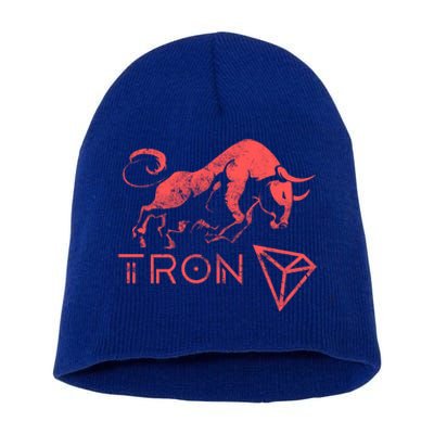 Tron Crypto Millionaire Bullrun Hodl Trx Token To The Moon! Gift Short Acrylic Beanie