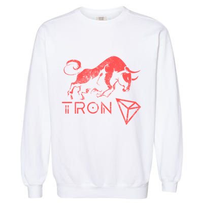 Tron Crypto Millionaire Bullrun Hodl Trx Token To The Moon! Gift Garment-Dyed Sweatshirt
