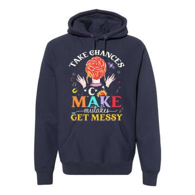 Take chances make mistakes Get Messy Science Teacher Premium Hoodie