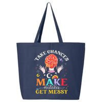 Take chances make mistakes Get Messy Science Teacher 25L Jumbo Tote