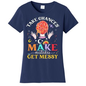 Take chances make mistakes Get Messy Science Teacher Women's T-Shirt