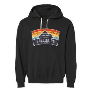 Telluride Colorado Mountain Vacation Art Graphic Garment-Dyed Fleece Hoodie