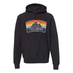 Telluride Colorado Mountain Vacation Art Graphic Premium Hoodie