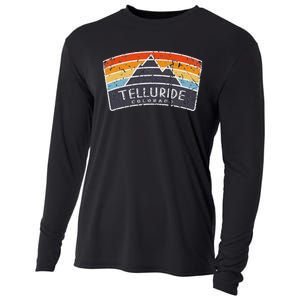 Telluride Colorado Mountain Vacation Art Graphic Cooling Performance Long Sleeve Crew