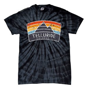 Telluride Colorado Mountain Vacation Art Graphic Tie-Dye T-Shirt