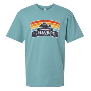 Telluride Colorado Mountain Vacation Art Graphic Sueded Cloud Jersey T-Shirt