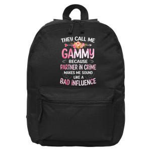 They Call Me Gammy Because Partner In Crime Mothers Day Gift 16 in Basic Backpack