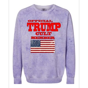 Trump Cult Member Colorblast Crewneck Sweatshirt