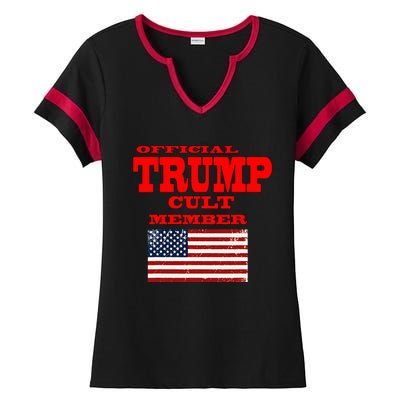 Trump Cult Member Ladies Halftime Notch Neck Tee