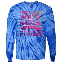 They Call Me Auntie Funny Partner In Crime Bad Influence Gift Tie-Dye Long Sleeve Shirt