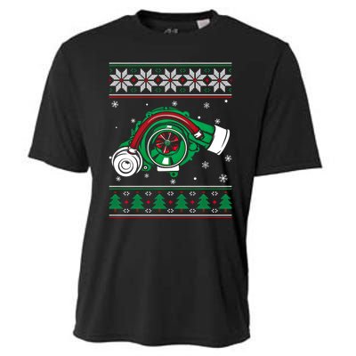 Turbo Car Mechanic Matching Ugly Christmas Racing Drifting Gift Cooling Performance Crew T-Shirt