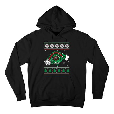 Turbo Car Mechanic Matching Ugly Christmas Racing Drifting Gift Hoodie