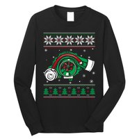 Turbo Car Mechanic Matching Ugly Christmas Racing Drifting Gift Long Sleeve Shirt