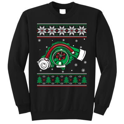 Turbo Car Mechanic Matching Ugly Christmas Racing Drifting Gift Sweatshirt