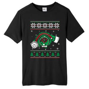 Turbo Car Mechanic Matching Ugly Christmas Racing Drifting Gift Tall Fusion ChromaSoft Performance T-Shirt