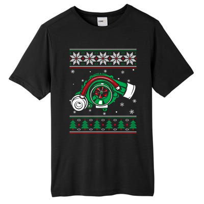 Turbo Car Mechanic Matching Ugly Christmas Racing Drifting Gift Tall Fusion ChromaSoft Performance T-Shirt