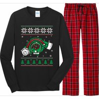 Turbo Car Mechanic Matching Ugly Christmas Racing Drifting Gift Long Sleeve Pajama Set