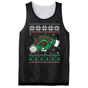 Turbo Car Mechanic Matching Ugly Christmas Racing Drifting Gift Mesh Reversible Basketball Jersey Tank