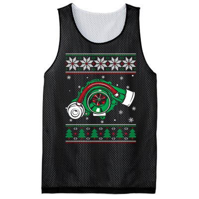 Turbo Car Mechanic Matching Ugly Christmas Racing Drifting Gift Mesh Reversible Basketball Jersey Tank