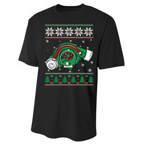 Turbo Car Mechanic Matching Ugly Christmas Racing Drifting Gift Performance Sprint T-Shirt