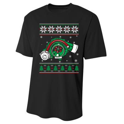 Turbo Car Mechanic Matching Ugly Christmas Racing Drifting Gift Performance Sprint T-Shirt